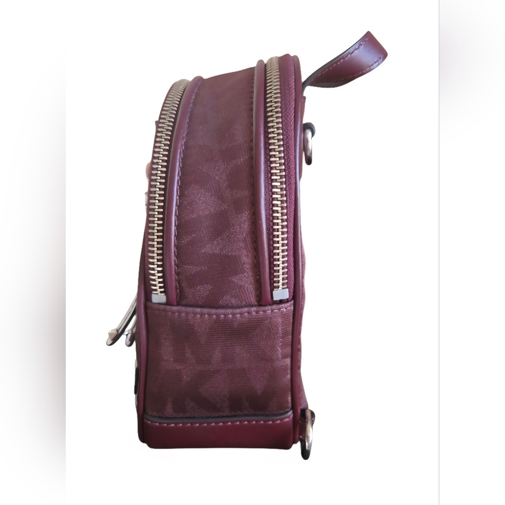 Michael Kors Brooklyn Mini Burgundy Backpack In EUC - Picture 4 of 9